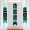 Big Dot of Happiness Teal Grad - Best is Yet to Come - Hanging Vertical Paper Door Banners - 2026 Turquoise Party Wall Decor Kit- Indoor Door Decor